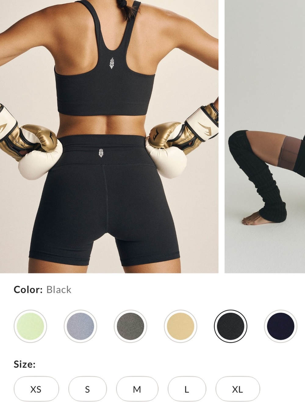 FP Movement by Free People Black High-Rise Bike Shorts